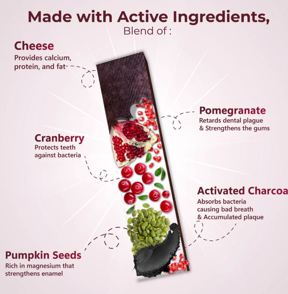 Himalayan Yak Chew-Cranberry & Pomegranate (medium)