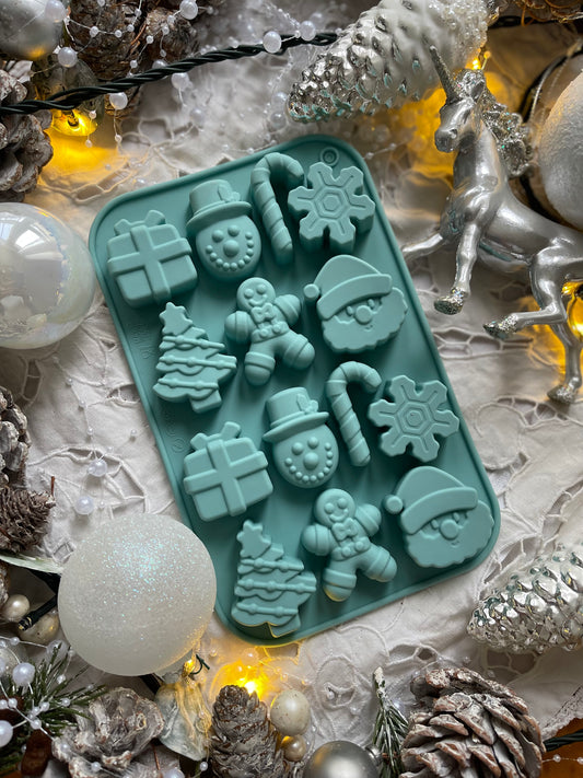 3D Santa,Gifts & Gingerbread mould