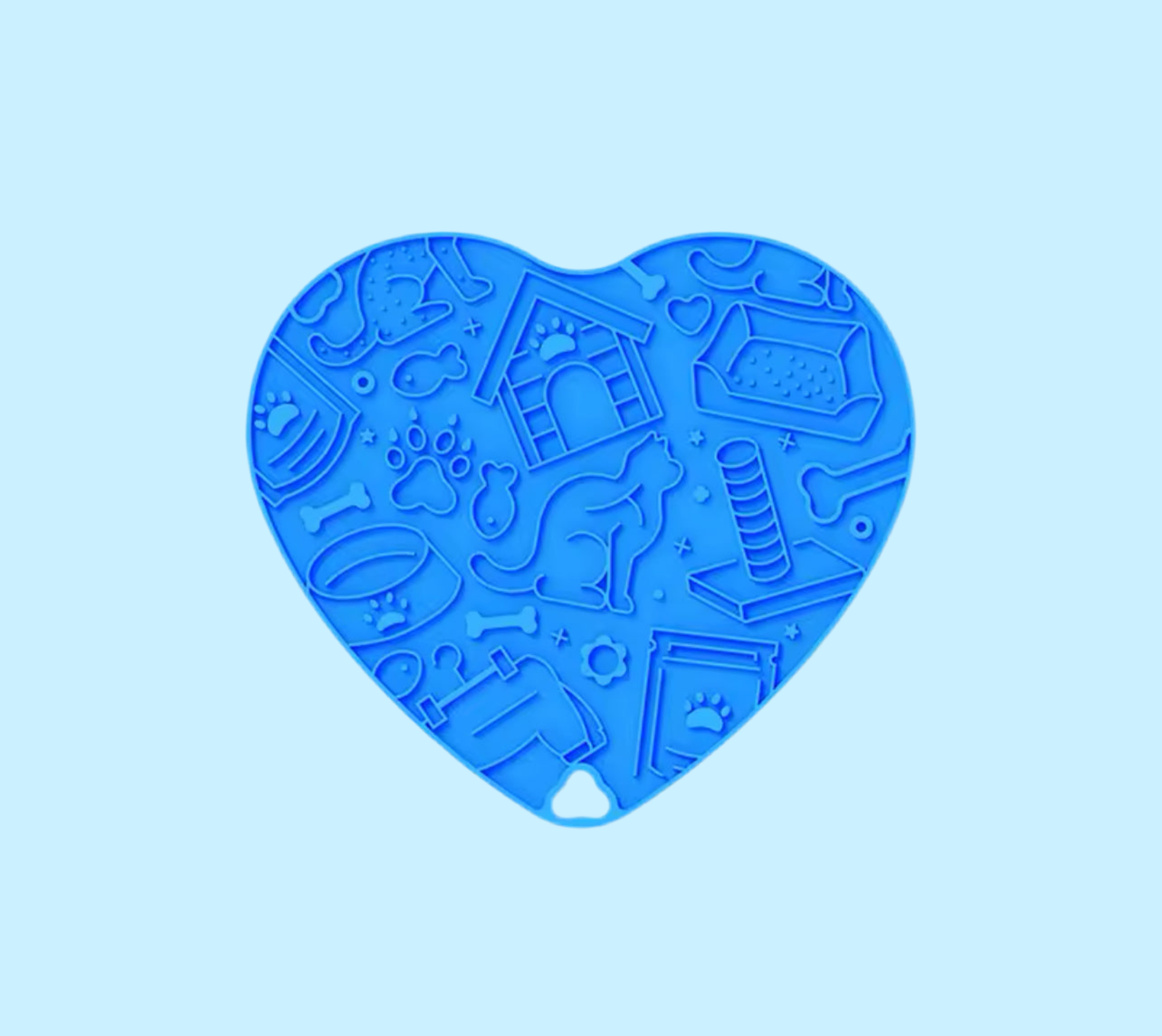 💙 Heart Shaped Lick Mat | Blue