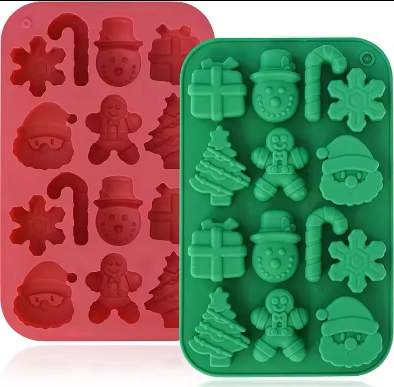 3D Santa,Gifts & Gingerbread mould