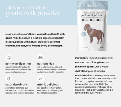 Fettle Whole Goats Milk Powder