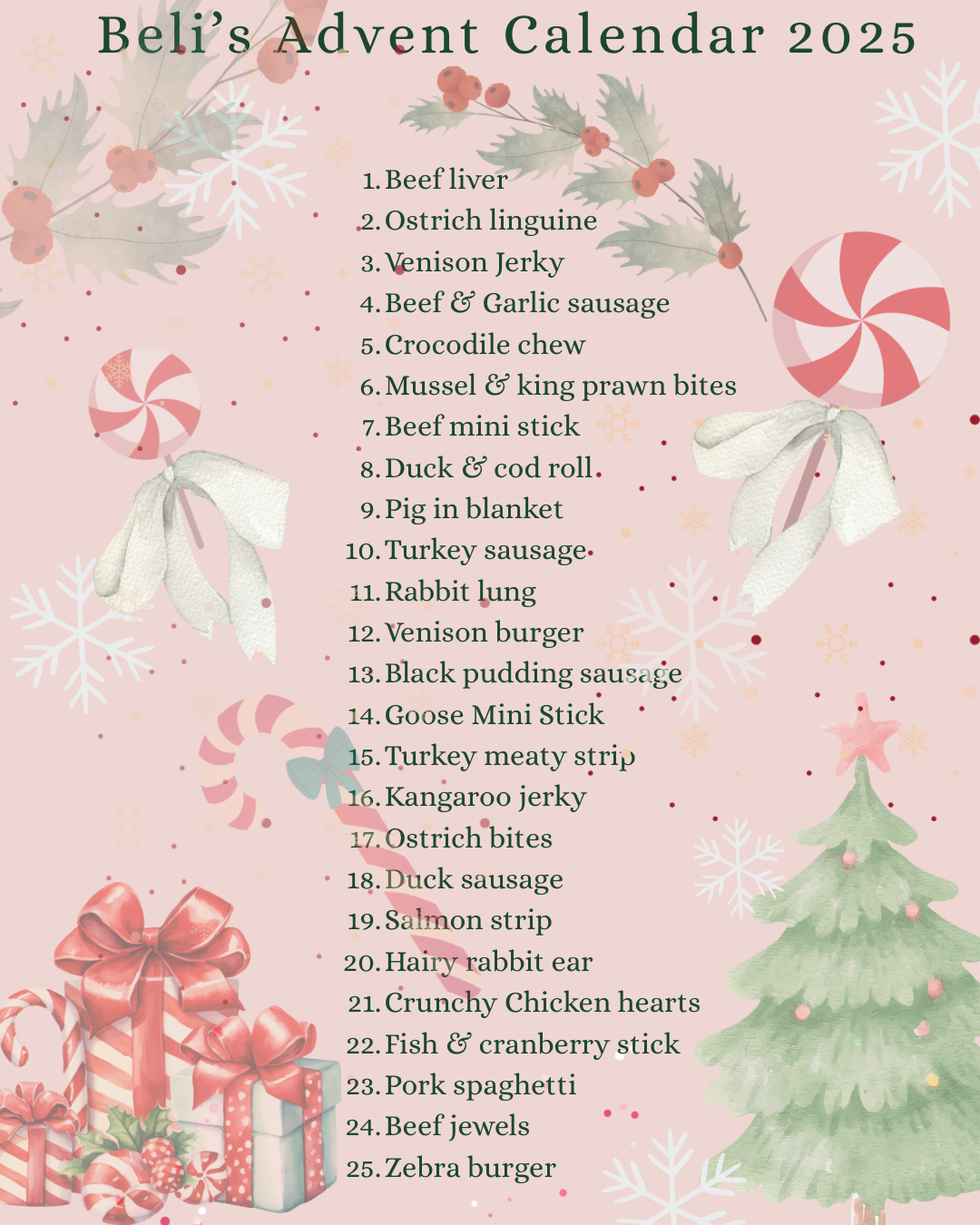 Beli’s Advent Calendar 2025 🎄 (must be ordered separately to other items)