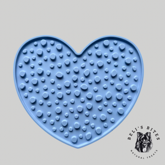 💙 Heart Shaped Lick Mat | Blue