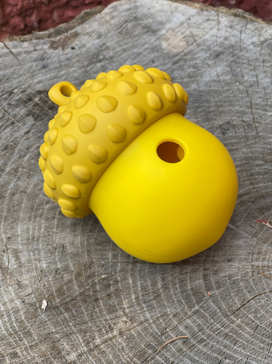 Acorn Enrichment Wobble Toy (yellow)
