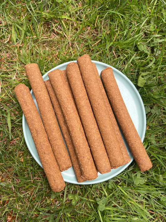 Rabbit Infused Beef Rolls (cold pressed)